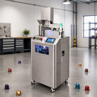 Machine de remplissage et de scellage automatique de capsules de café avec contrôle PLC, pour capsules en plastique et en aluminium, et pour le remplissage de poudre de boisson