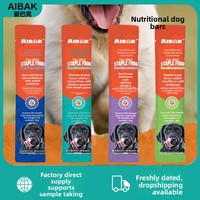 AIBAK Bâtonnets de viande séchée pour chiens et barres nutritionnelles, nourriture humide probiotique au lait de chèvre et à la poitrine de poulet, toutes races, vente en gros par carton