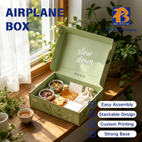 Boîte pliante en papier kraft pour avion, emballage recyclé et recyclable, boîte en carton ondulé personnalisée avec impression et logo