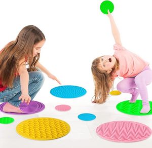 Nuevo juego <span class=keywords><strong>a</strong></span> juego Discos sensoriales Círculos Esteras sensoriales Estimulación táctil para calmar el juego sensorial - Product Image 2