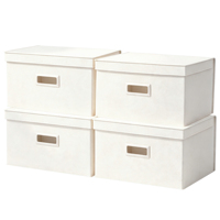 Boîte de rangement non tissée avec couvercle, pliable, pour vêtements, idéale pour chambre d'enfant, étagère, rangement domestique