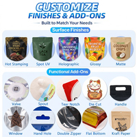 Op maat bedrukte logo Mylar zakjes 3,5g 7g 14g 28g Cali Packs geurdicht hersluitbaar met ritssluiting digitale print exotische staande pouch