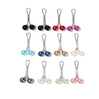 12 broches/sac broche Hijab accessoires musulmans en forme de U Clip écharpe broches pour femmes musulman Hijab broche goutte perle écharpe broche