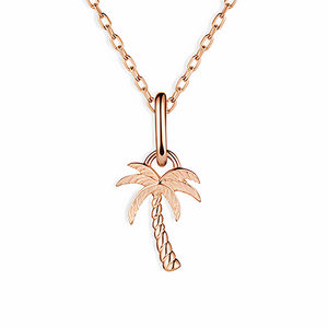 สร้อยคอประดับรูปต้นปาล์มชุบทอง18K 925แฟชั่นอัญมณี - Product Image 5