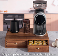 Organisateur de dosettes de café en bois d'acacia, tiroir de rangement pour thé, support pour Nespresso, comptoir de cuisine, station de café