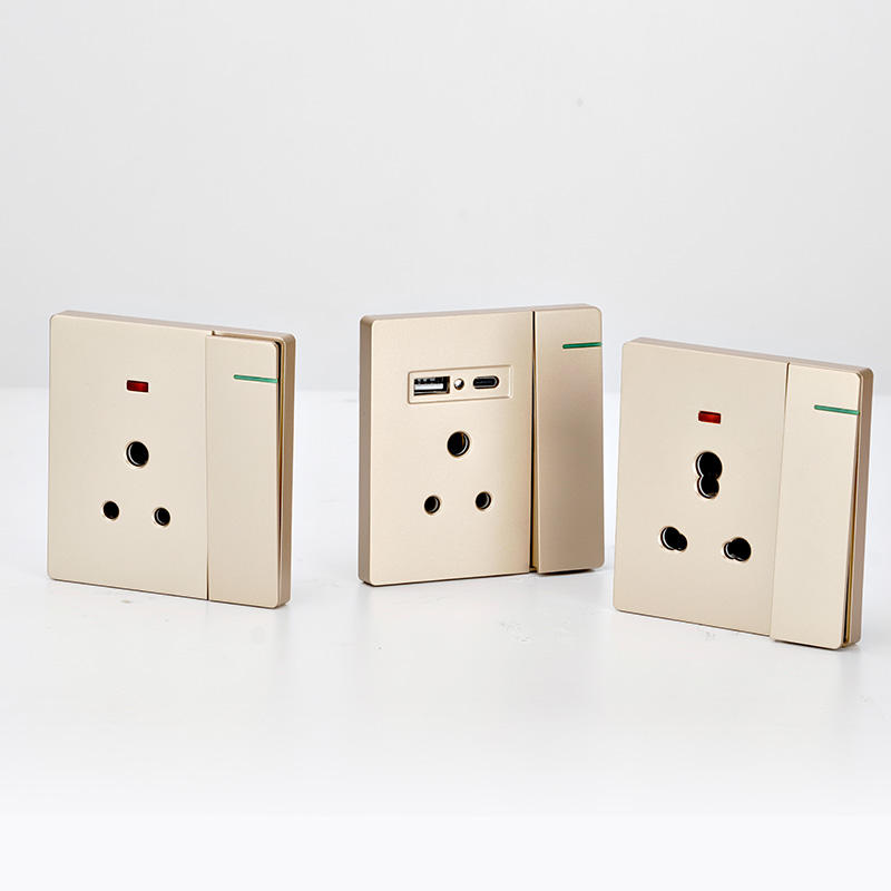 250V Modern Custom Indian Socket Wall Switches and Sockets Electrical