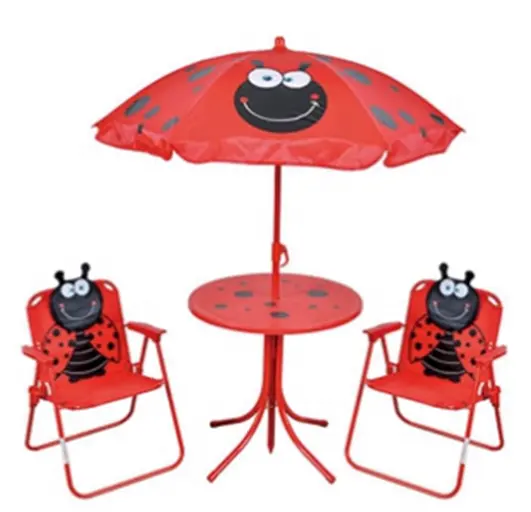 Meuble pour enfants, table et chaise avec parapluie, ensemble de jardin pour la plage, 4 pièces, offre spéciale, 2023