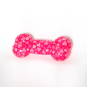 2025 Offre Spéciale Tpr Bone Pink Squeak Dog Toy interaction avec beaucoup de jouets pour chiens de coeurs - Product Image 1