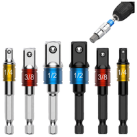 Ensemble d'adaptateurs de douilles porte-embouts PMS noirs 3 pièces 105 degrés, rallonge, support de tournevis, fixation pour perceuse