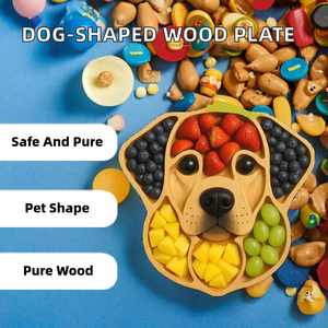 Assiette en bois moderne en forme de petit chien avec design non toxique sur glaçure, fabriquée au Zhejiang, idéale pour les fêtes - Product Image 2