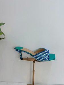 Zapatos Jimmy de Alta Calidad y Moda con Acabado Satinado Metálico, Punta Cuadrada, Tacones Altos Delgados, Fáciles de Poner y Quitar - Product Image 5