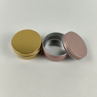Pots en aluminium vides pour crème, couleur rose et jaune, 100g/3.3oz, pots en métal pour poudre cosmétique, contenants