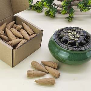 100% Pure Agarwood Powder <b>Cone</b> <b>Incense</b> Hand-made Eco-friendly Organic Oud Wholesale Made in Vietnam - Product Image 1