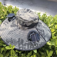 Sombrero con Ventilador Solar de Doble Aspas, Transpirable, 3 Velocidades, Visera con Ventilador para Verano, Protección UV, Viento Fuerte, Sombrero de Pesca, para Camping