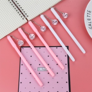 Stylo Gel pendentif fée rose frais et simple stylo à eau créatif avec papeterie étudiante en plastique de largeur d'écriture de 0.5mm - Product Image 1