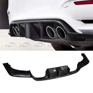 Body Kit Carbon Fiber Rear Bumper Shark Fin <b>Diffuser</b> Spoiler Lip with <b>LED</b> for BMW F80 M3 F82 F83 M4 - Product Image 3