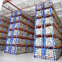 Système d'étagères de stockage en entrepôt à plusieurs niveaux pour palettes, rayonnage à palettes robuste pour entrepôt