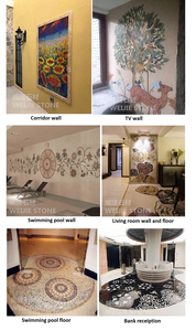 Azulejo de borde de mosaico de mármol <span class=keywords><strong>para</strong></span> piscina, decoración rectangular, <span class=keywords><strong>azulejos</strong></span> de borde de mosaico de piedra <span class=keywords><strong>para</strong></span> suelo de pared de baño - Product Image 3