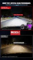 Lensa Proyektor Lampu Depan 3-Inci KX30 pro dengan Sinar Fokus Laser Ganda untuk Mobil Truk H4 H7 H11 9005 9006