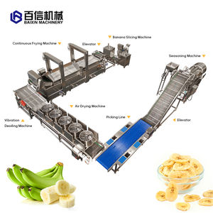 Ligne de production semi-automatique de chips de banane, de qualité alimentaire, avec pelage de banane, en acier inoxydable 304, haut rendement - Product Image 2