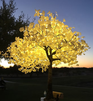 Heißer Verkauf Neuer Outdoor Grün-Weißer Ginkgo-Blatt Garten Straßen Weihnachts-Festlicher Dekorativer Motiv Künstlicher RGB IP65 LED-Lichtbaum