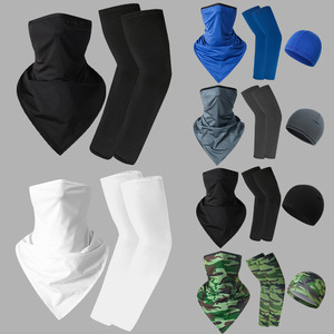 Cycling Sun Protection Set With Scarf Arm Sleeves And Cap Anti Uv Breathable Quick Dry For Outdoor Sports Unisex Adult - Product Image 1