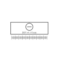 0.01mm Division 1mm Glass Slide Calibration Objective Microscope Stage Micrometer
