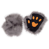 Ensemble de costume cosplay Flufhy Anime Animal : fausse queue de renard, pates de chat, gants, couvre-chef, masque facial, accessoires pour fête d'Halloween