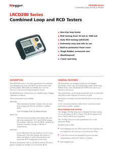 LRCD220-EN-BS <b>Loop</b> Impedance & RCD Combined Tester <b>Loop</b> Impedance Test Type 2 Wire 500V RCD Test Type AC - Product Image 4