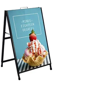 Buiten Ijzer Zwart Een Frame 24X36In Staande Display Houder Economische Dubbelzijdige Poster Stand