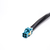 Cable RG174 4 en 1 Mini-FAKRA Z-Code Hembra a 4 FAKRA A-Code Macho para Cámara Automotriz y GPS