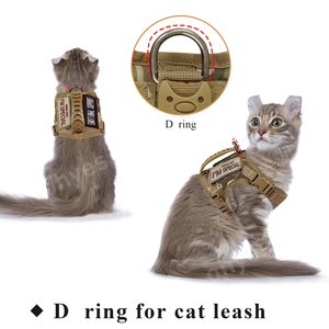 カスタムナイロン戦術的な調整可能なペットの猫のハーネスとリーシュ高級犬のハーネス - Product Image 3