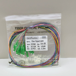 Precio al por mayor: Pigtail de fibra óptica LC APC SM de 12 colores con código de color y revestimiento LSZH para distribución de fibra en gabinetes ODF - Product Image 6