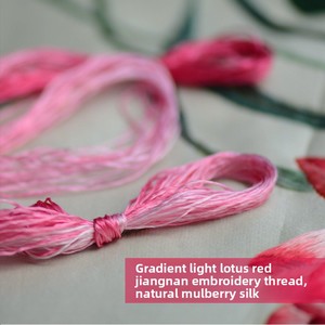 Hilo de seda de morera SuXiu de color degradado FastLongSilk, hilo de bordado hecho a mano de color degradado de torsión fina - Product Image 5