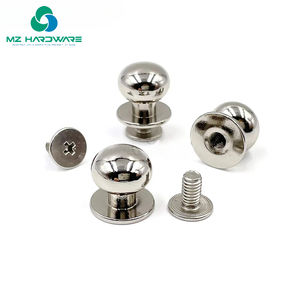 MZhardware 4/5/6/7/8/9/10MM manopola tonda rivetti in metallo Monk testa viti borchie in lega fibbia chiodo panno bottone borsa in pelle artigianale - Product Image 2