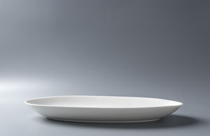 CHAODA Grandes Assiettes Ovales en Céramique Plats en Porcelaine Blanche Assiette à Steak Buffet <span class=keywords><strong>Barbecue</strong></span> Rôti de Viande - Product Image 4