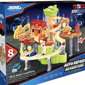 Kit de construction DIY en ABS pour circuit de réparation automobile, avec garage de stationnement de voitures et convoyeur interactif, jeu éducatif de puzzle - Product Image 4