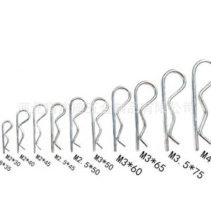 Goupilles à ressort standard M2 à M4, zinguées, acier 65Mn, grade B, niveau 4.8, pour assemblage mécanique - Product Image 1