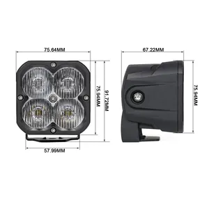 OGA CN360LED SAE Street Legal Off Road 3inch Driving Light 6000K