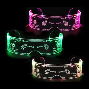 Led Glowing Glasses Light Up New Year Luminous LED Glasses For Party Supplies