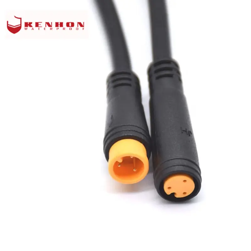Kenhon Customized Extension Cable M6 M7 M8 2 3 4 5 6 Pin Circular Plug Connector Female Male IP68 Waterproof Led Light Connector