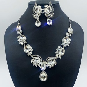 クラシックオーストリアスタイルクリスタルラインストーンジュエリーセット花嫁介添人結婚式声明チョーカーネックレスブレスレットパーティー用プロムス - Product Image 4