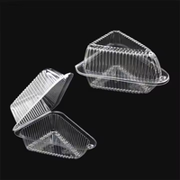 Scatola Triangolare per Fette di Torta, Contenitore in PET Trasparente, Confezione per Dessert, Porta Torta con Coperchio
