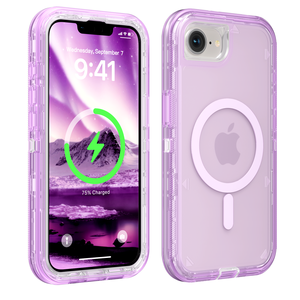 เคสกันกระแทกแบบแม่เหล็กใสสำหรับ Apple <span class=keywords><strong>iPhone</strong></span> 16E/17E/<span class=keywords><strong>SE4</strong></span> รุ่น Heavy Duty Clear Robot Magnetic Rugged Defender Tough Armor - Product Image 1