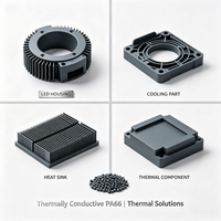 Granulés PA66 conducteurs de chaleur, nylon thermiquement conducteur pour l'éclairage LED et les composants de refroidissement électronique