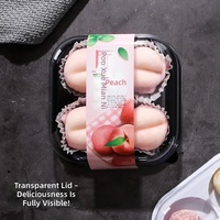 Boîte d'emballage en plastique PET transparente carrée pour pâtisserie au jaune d'œuf à grain unique