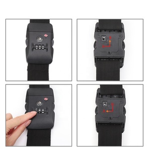 <span class=keywords><strong>Tsa</strong></span> מנעול מטען רצועה בטיחות מתכווננת נסיעות חגורת מטען כבדה עם מנעול משולב - Product Image 6