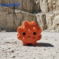 Foret à bouton parabolique Sinodrills 89mm 102mm T51 en acier allié avec coupeur PDC en carbure pour filetage