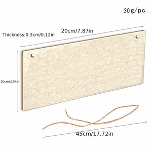 Cross-border creative <b>wooden</b> handicraft door rectangular logo creative friendship decorative plaque home hanging - Product Image 3