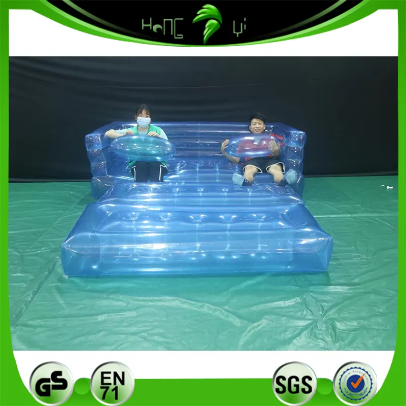 Inflatable Bed Customized PVC Clear Blue Inflatable Air Sofa